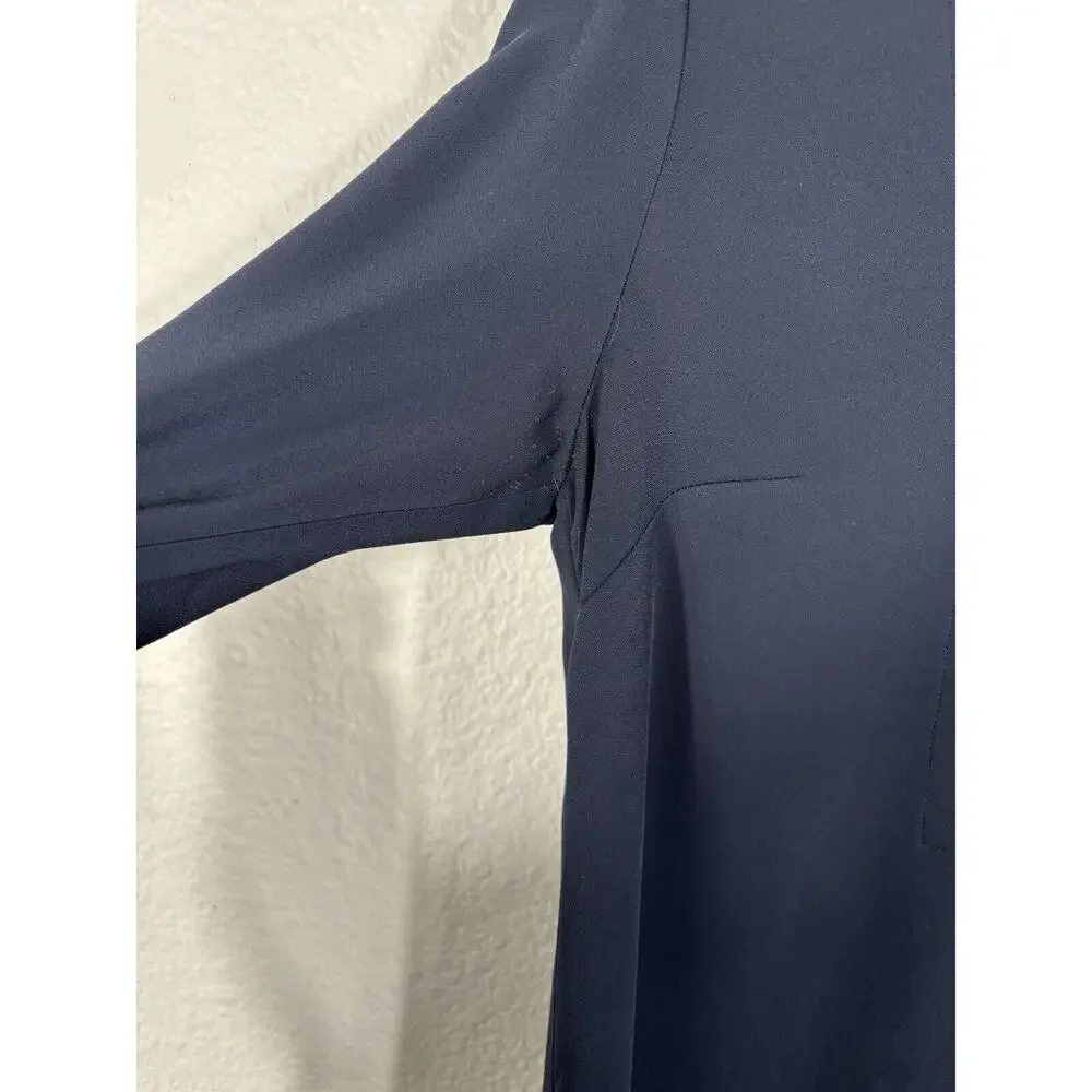 Vince Simple Tunic Costal Navy Blue Women’s Small‎ Dress V-Neck Long Sleeve